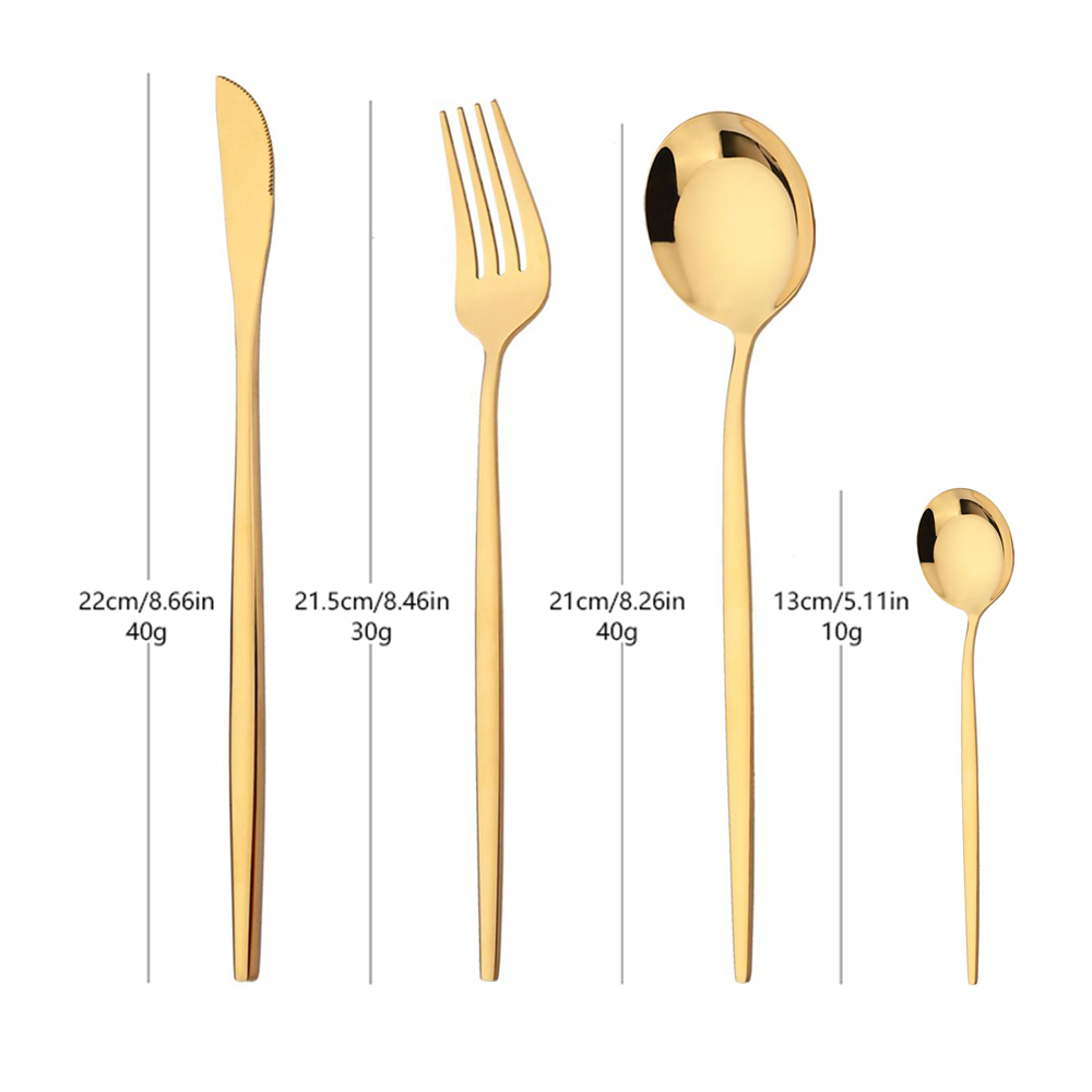 16Pcs Green Gold Dinnerware St - Commercial Kitchen Knife Set avaliação e preço