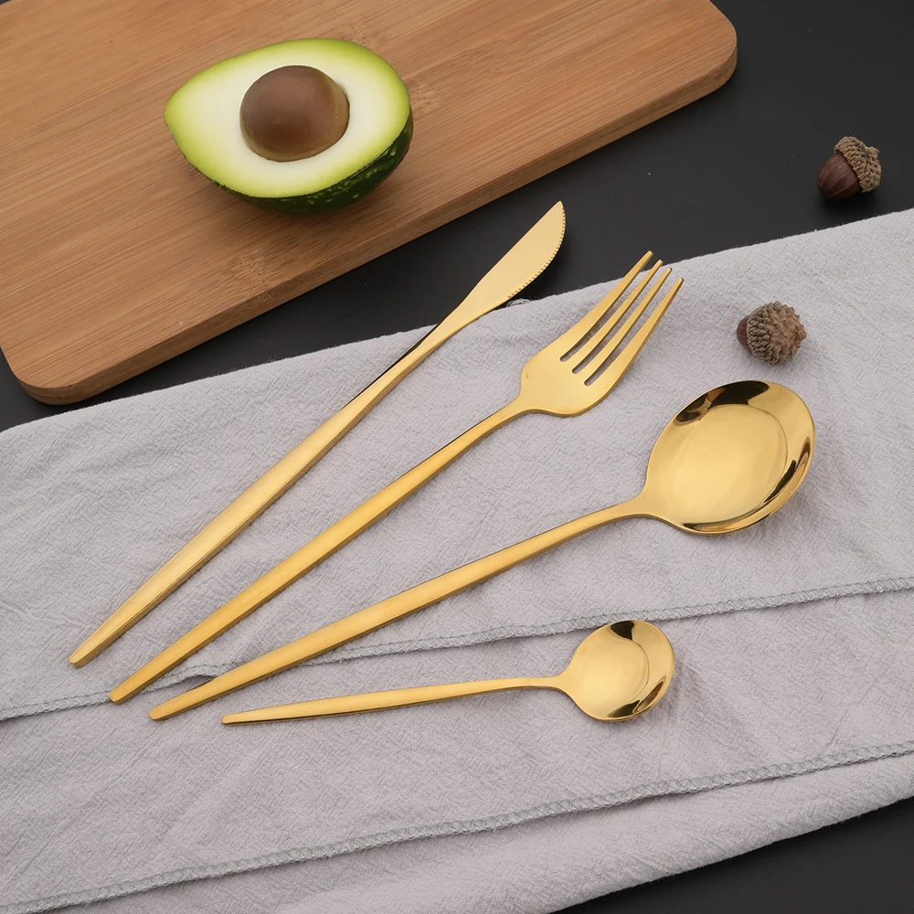 16Pcs Green Gold Dinnerware St - Commercial Kitchen Knife Set avaliação e preço