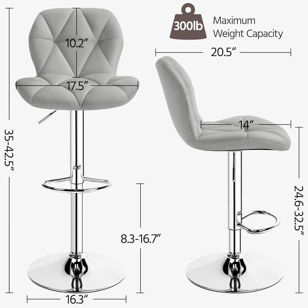 Bar Stools Set of 2, Modern Ad - Commercial Kitchen Set avaliação e preço