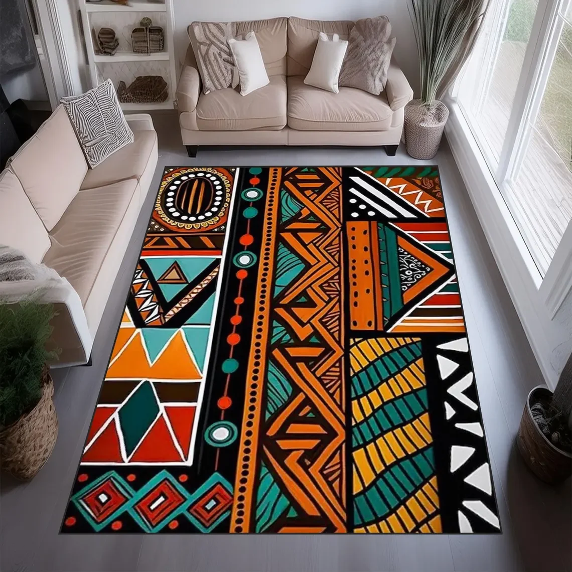 African Savannah Area Rug Ethn - Commercial Kitchen Non Slip Flooring avaliação e preço