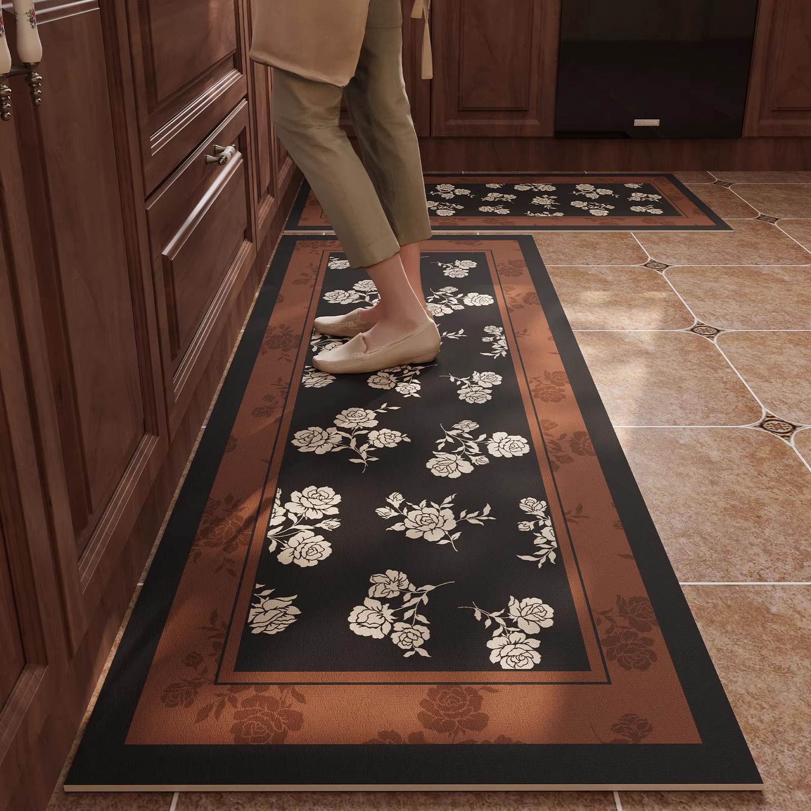 Rug for Kitchen Waterproof Non - Commercial Kitchen Non Slip Flooring avaliação e preço