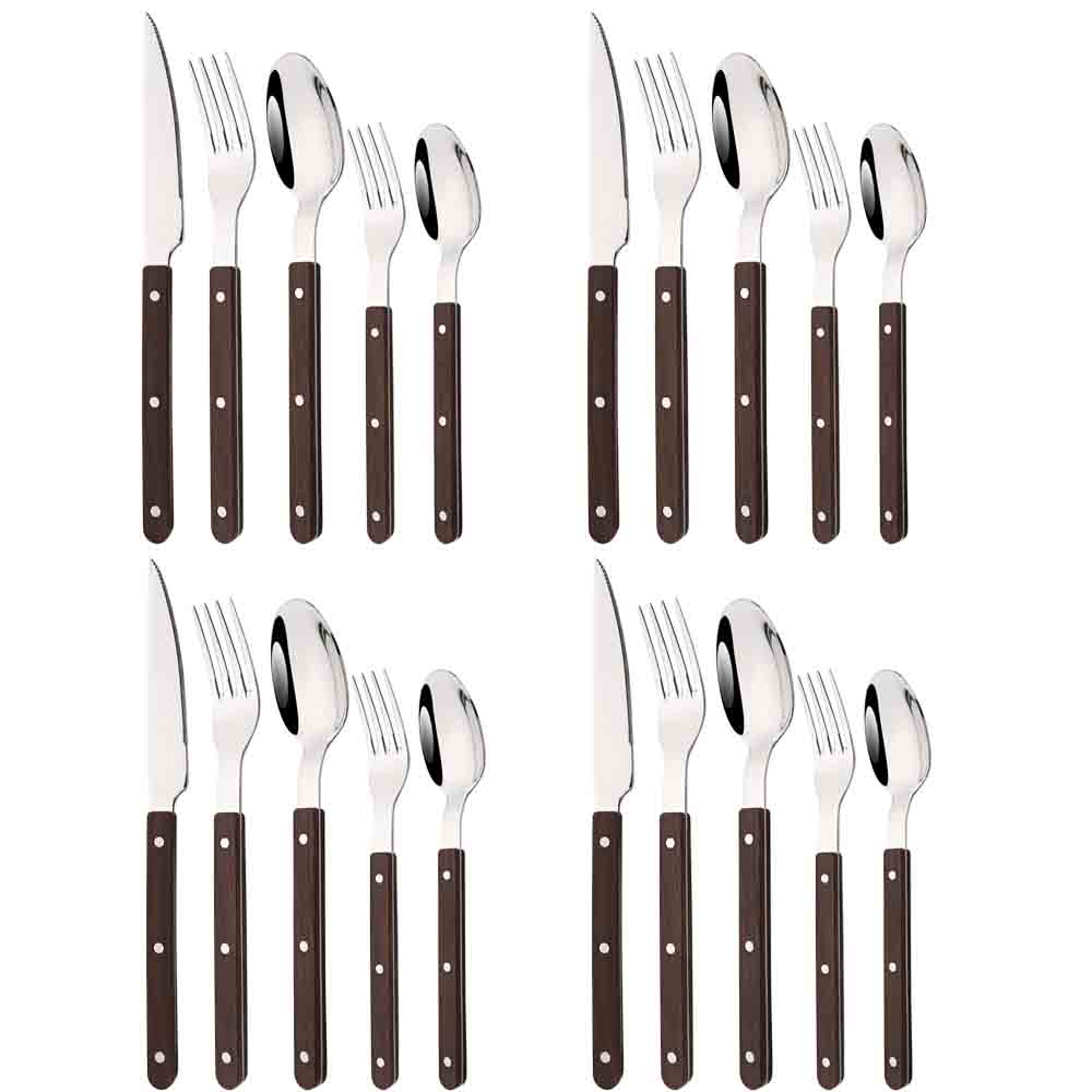 5/20Pcs Imitative Wood Silver  - Commercial Kitchen Knife Set avaliação e preço