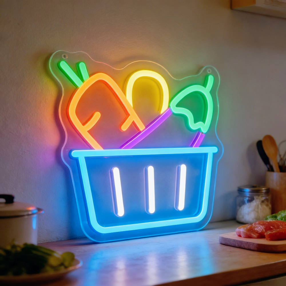 Vegetable Basket Neon Light Co - Commercial Kitchen Light avaliação e preço