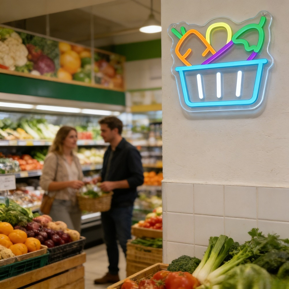 Vegetable Basket Neon Light Co - Commercial Kitchen Light avaliação e preço