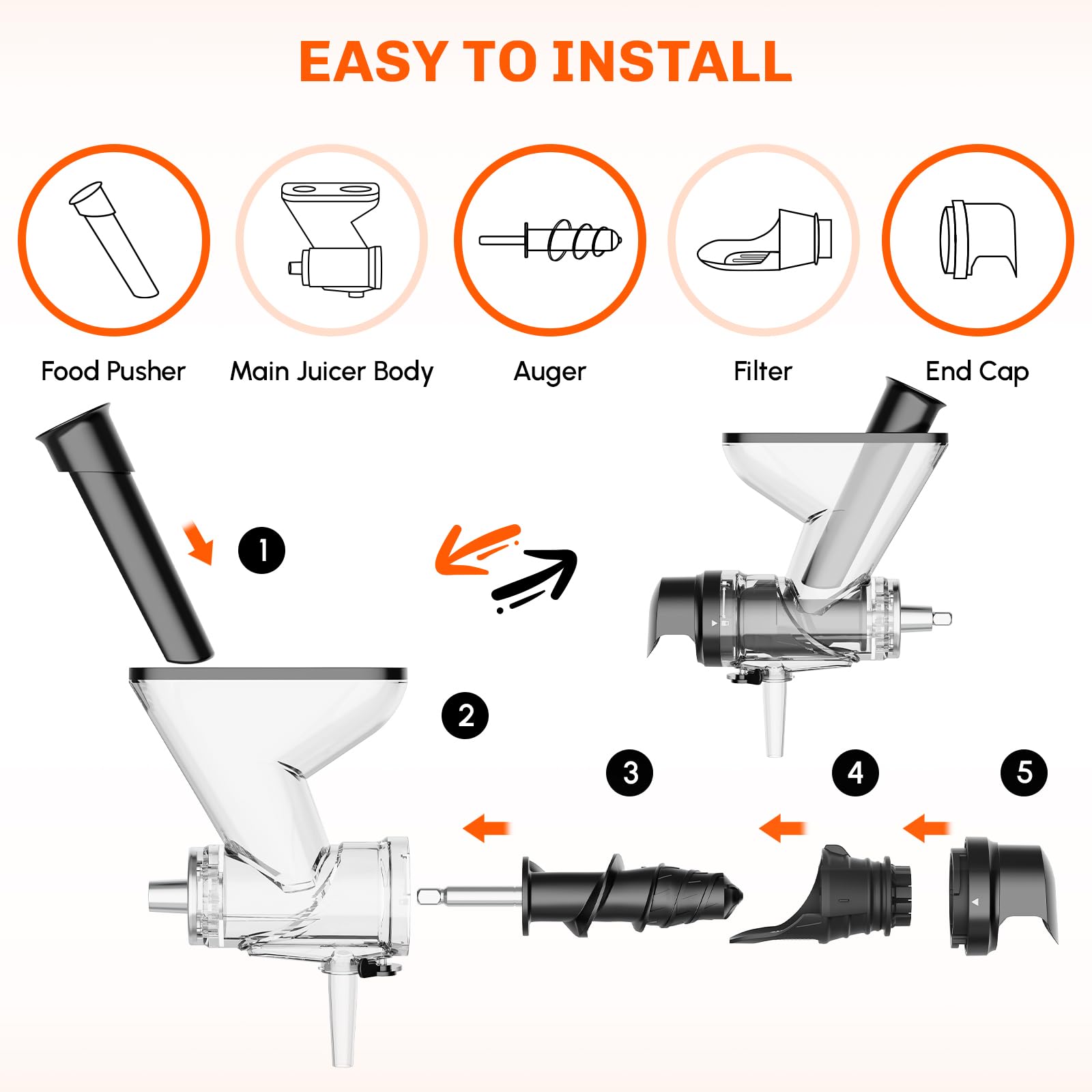Masticating Juicer Attachment  - Commercial Kitchen Juicer avaliação e preço
