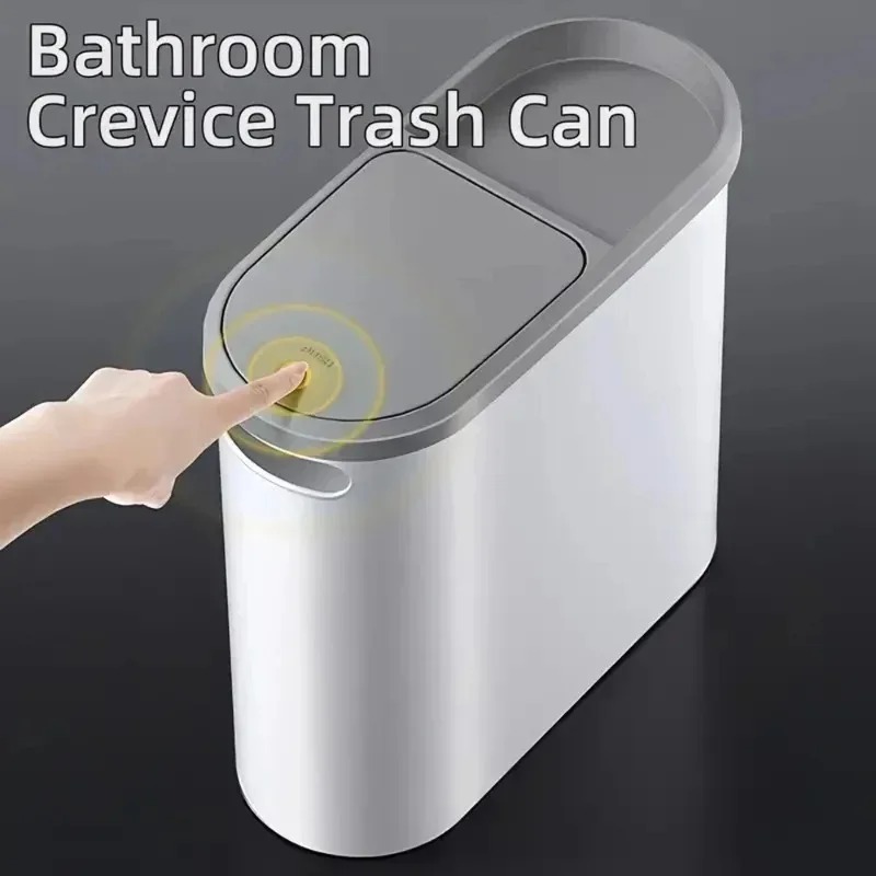 Press Type Trash Can With Lid  - Commercial Kitchen Trash Can avaliação e preço