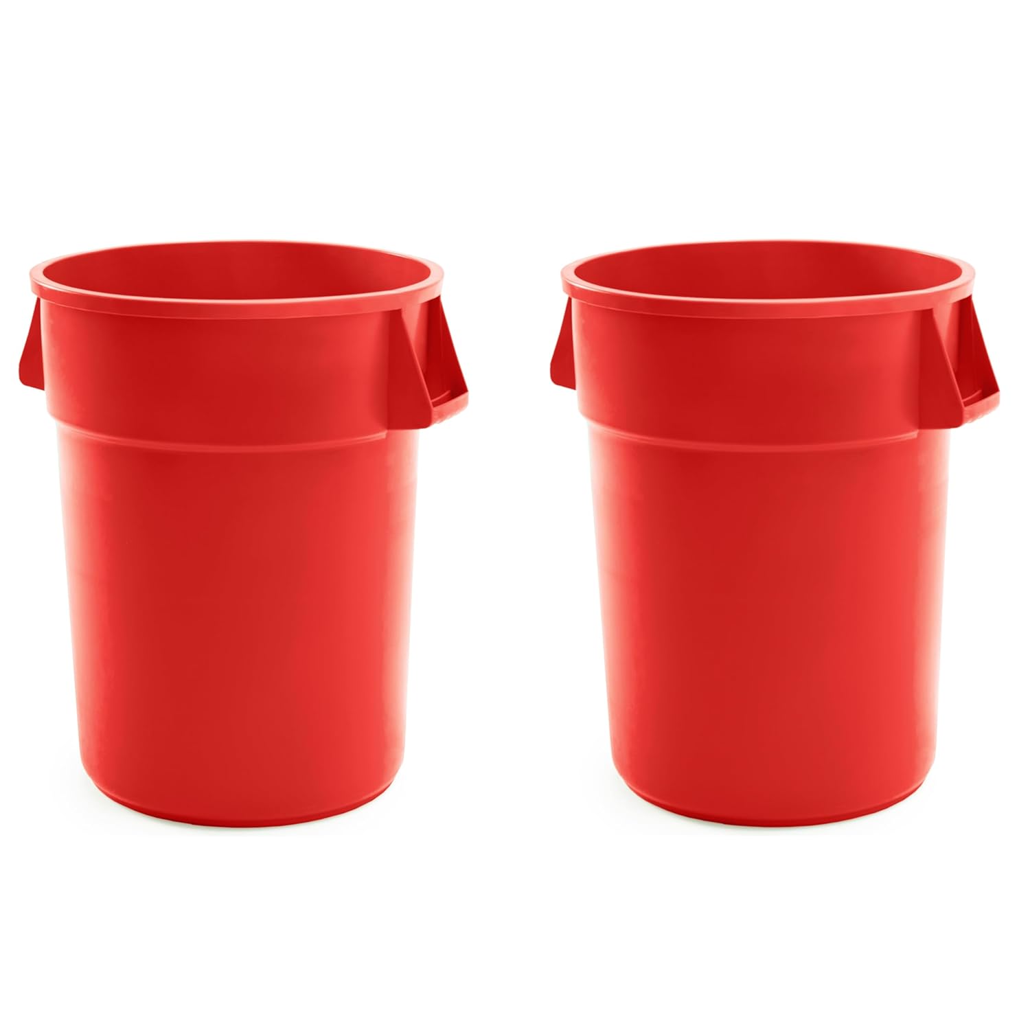 2 Pack 55 Gallon Red Round Com - Commercial Kitchen Trash Can avaliação e preço