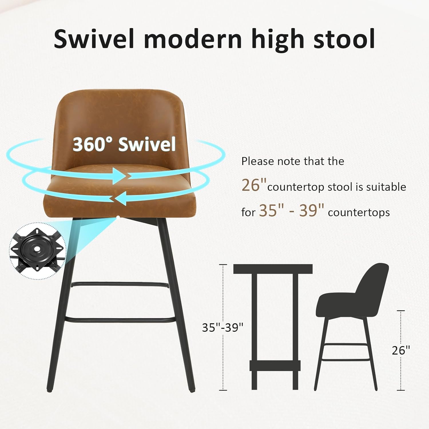 360°Swivel Counter Height Bar  - Commercial Kitchen Set avaliação e preço