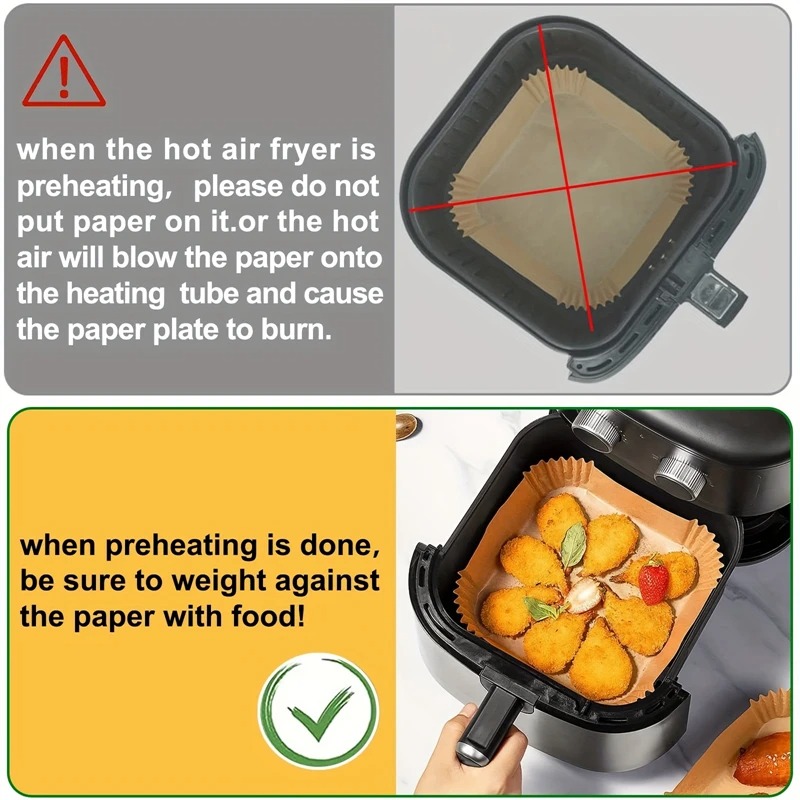 Air Fryer Paper Liners Disposa - Commercial Kitchen Appliances avaliação e preço