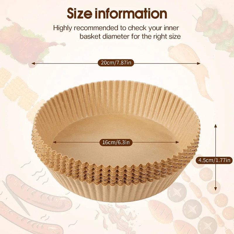Air Fryer Paper Liners Disposa - Commercial Kitchen Appliances avaliação e preço
