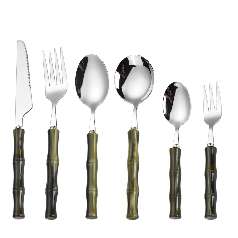 6Pcs Green Silver Acrylic Hand - Commercial Kitchen Knife Set avaliação e preço