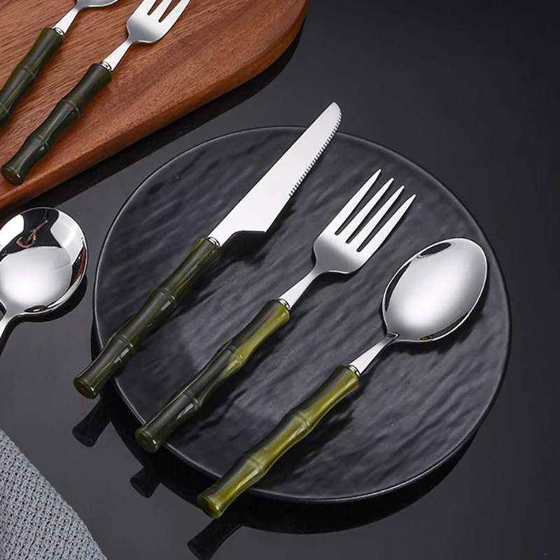 6Pcs Green Silver Acrylic Hand - Commercial Kitchen Knife Set avaliação e preço