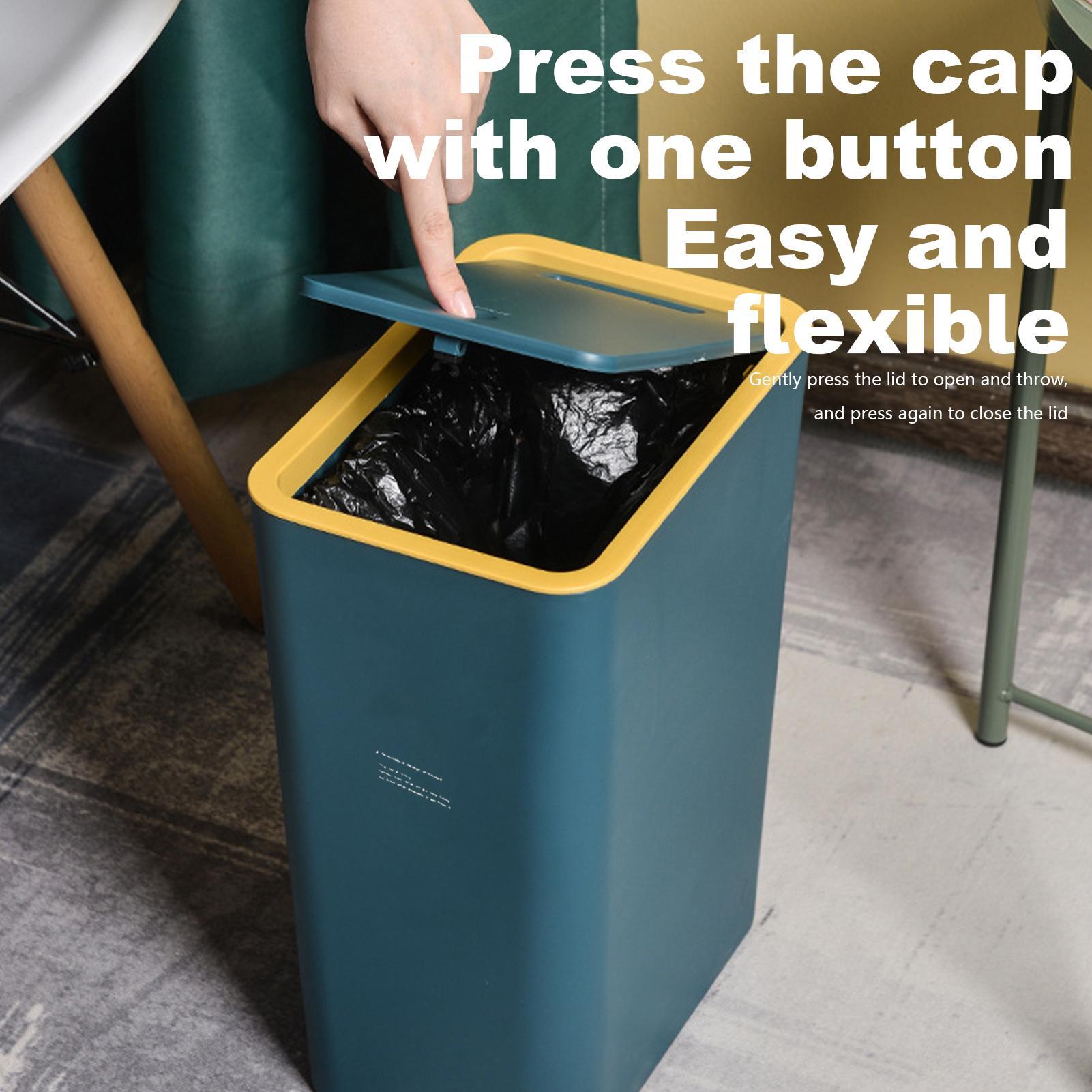 Bathroom Trash Can with Press  - Commercial Kitchen Trash Can avaliação e preço